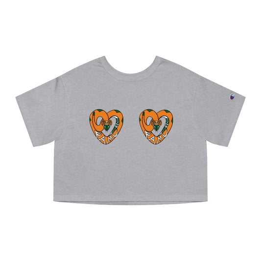 CHAMPION WOMEN'S CROPPED T-SHIRT ORANGE FEMALE RATTLER