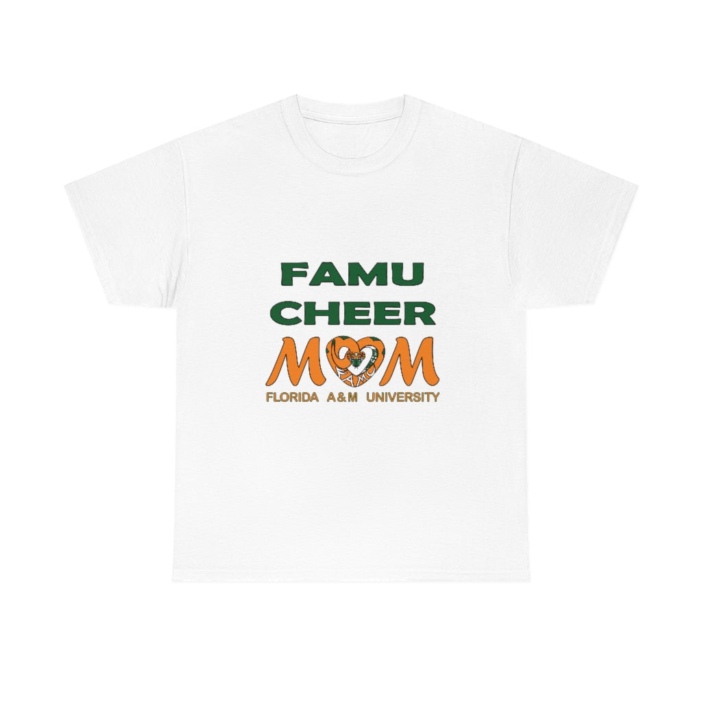 FAMU RATTLERS CHEER MOM (NOM) Short Sleeve Unisex Heavy Cotton Tee