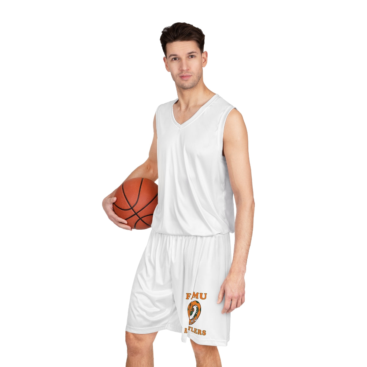 FAMU RATTLERS White Basketball Shorts (NOM)