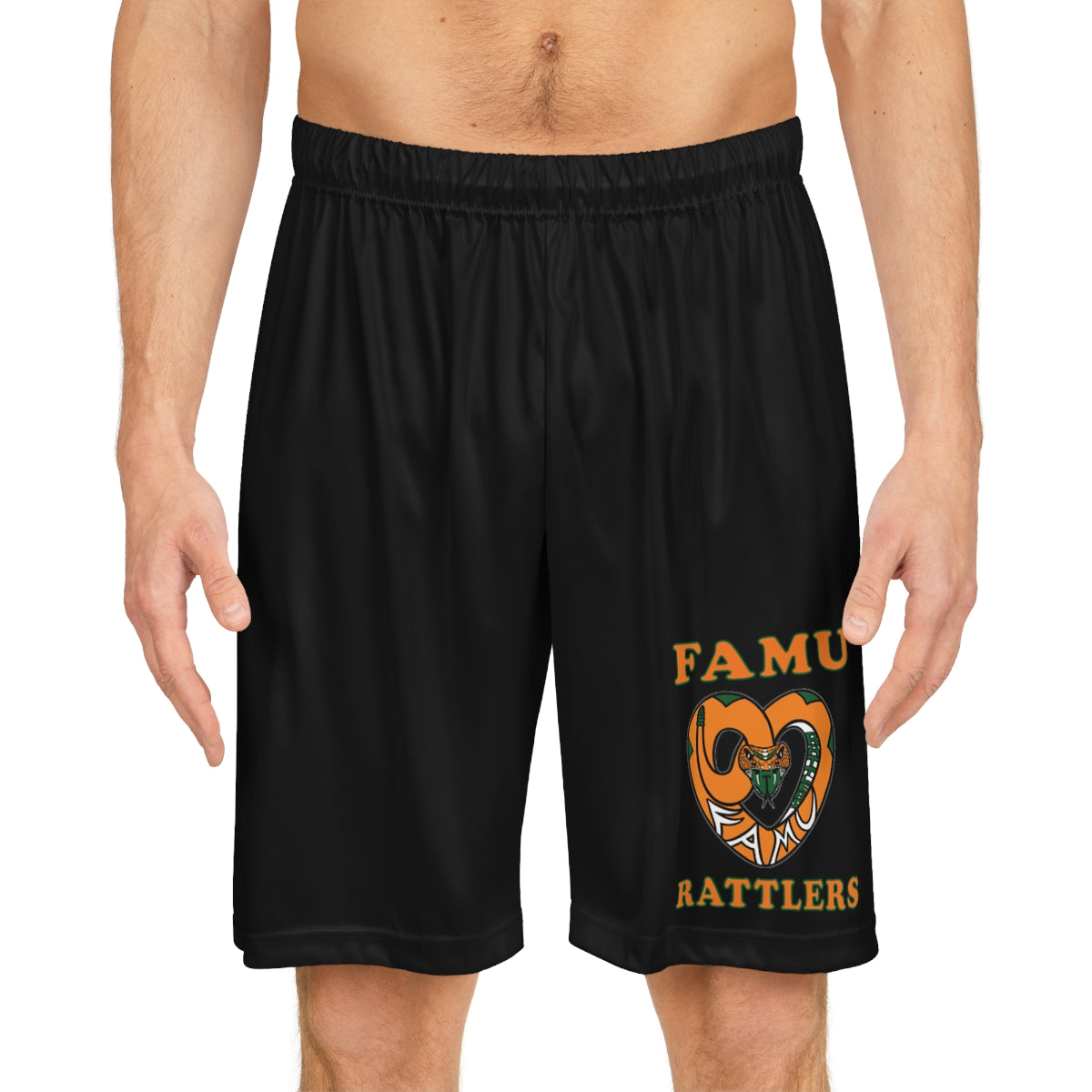 FAMU RATTLERS Black Basketball Shorts (NOM)