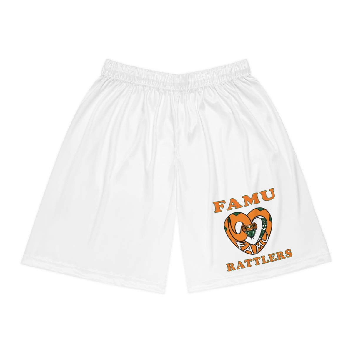 FAMU RATTLERS White Basketball Shorts (NOM)