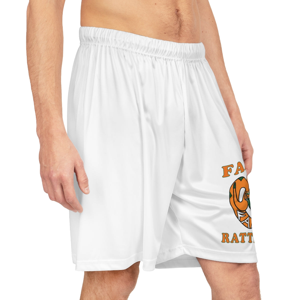 FAMU RATTLERS White Basketball Shorts (NOM)