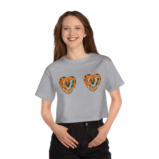 CHAMPION WOMEN'S CROPPED T-SHIRT ORANGE FEMALE RATTLER