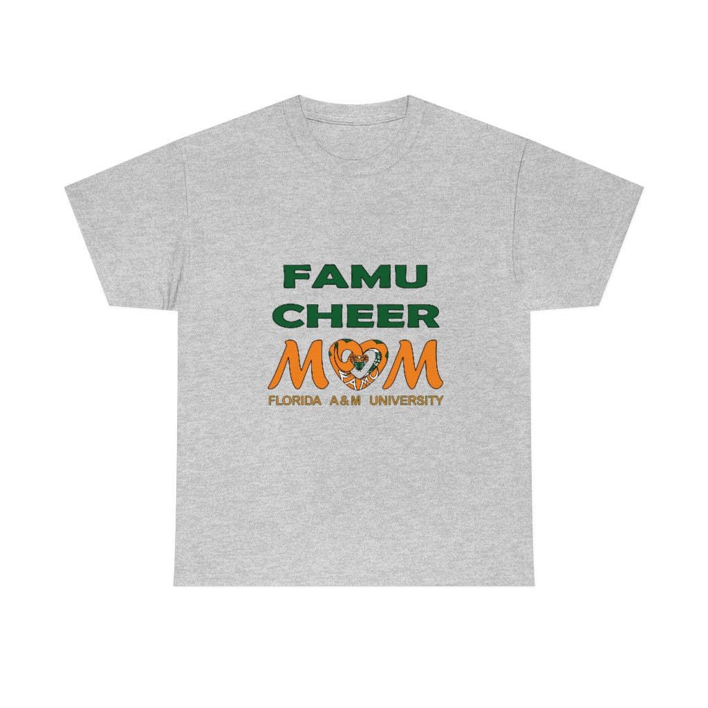 FAMU RATTLERS CHEER MOM (NOM) Short Sleeve Unisex Heavy Cotton Tee